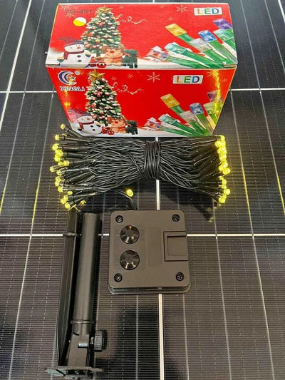 Luces Navidad Solar Exteriores 22 Metros Guirnalda 200 Leds Luces Cálida