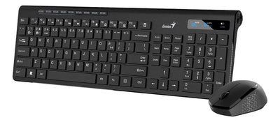 Combo Genius Teclado + Mouse Slimstar 8230 Wireless/bt Mouse Negro Teclado Negro