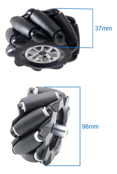 Chasis Robot Car 4wd Omni-direccional Rueda Mecanum 9.6cm Mo Color