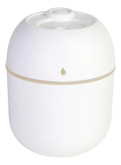 Mini humidificador de aire portátil, purificador USB, LED, 220 ml, color blanco