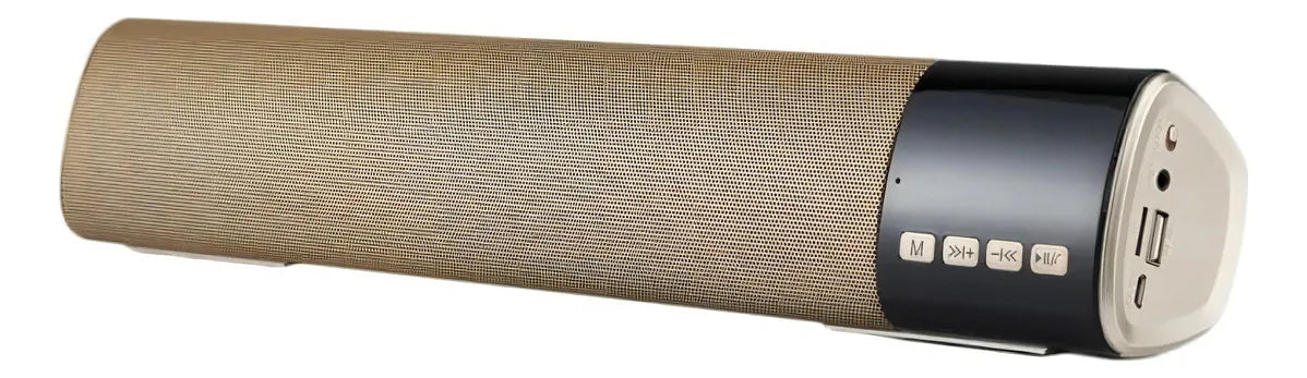 Parlante Speaker B28S portátil con bluetooth dorado