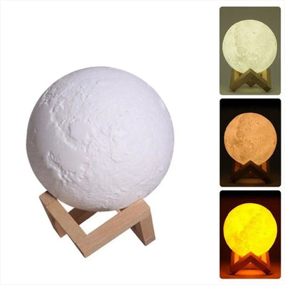 Humificador Difusor Aroma Lámpara Luna Luces Led Eléctrico - Segun Disponibilidad
