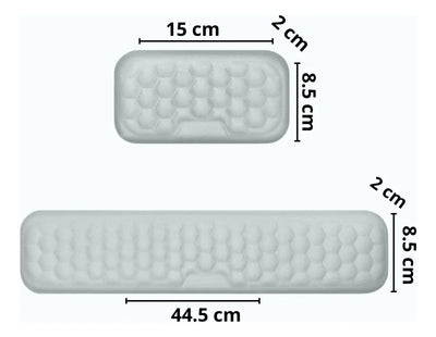 Apoya Muñecas Reposa Brazo Teclado Y Mouse Memory Foam Pad Gris No Aplica