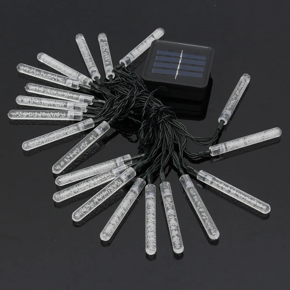 Extensión 20 Tubos Con Luces Navideñas Led Solar Codream