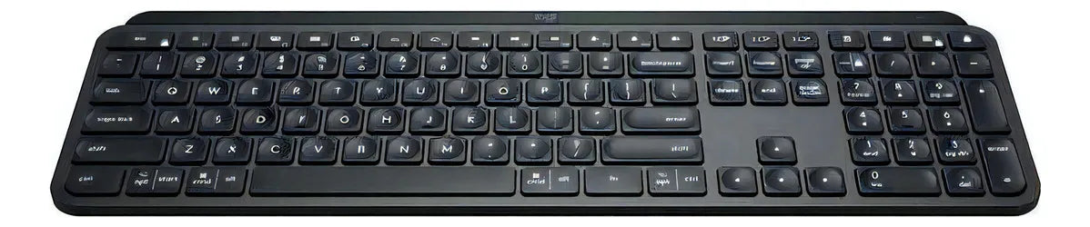 Teclado Logitech Master Series QWERTY Membrana inglés US color grafito con luz blanca
