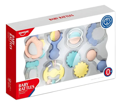 Set Sonajeros Mordedores Huanger Bebé 6-12 Meses Plástico Silicona