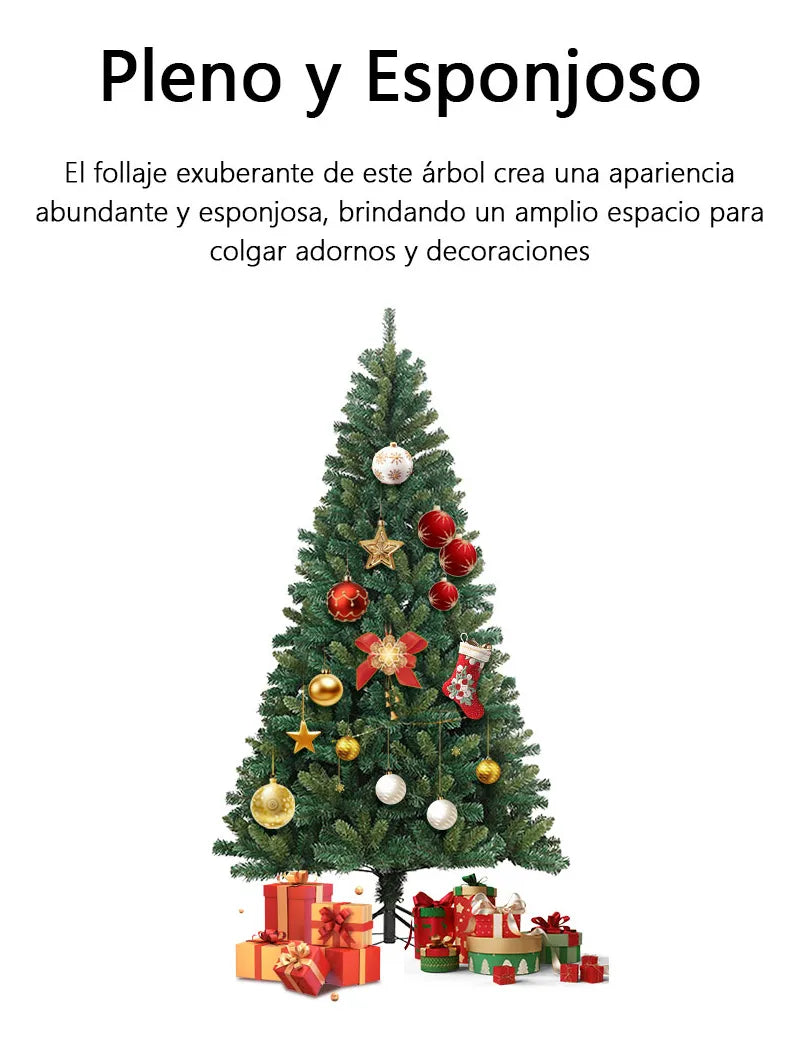 Árbol De Navidad Pino Artificial 2.40 M Cm-top Frondoso 1400 Ramas Color Verde Decoración Navideña