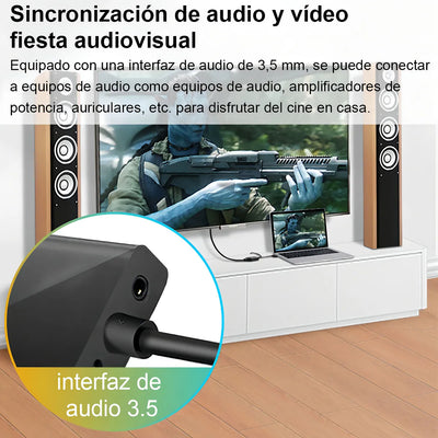 Cable Adaptador HDMI a VGA Gomita 1080p con Audio Xbox PS TV PC