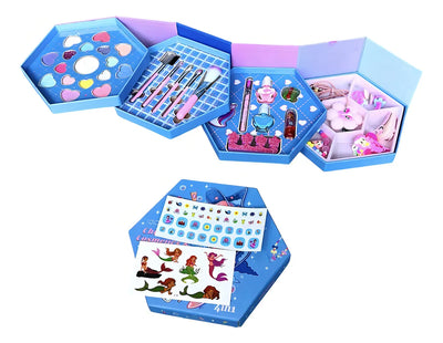 Set De Maquillaje Sombras Para Niñas No Toxico Lavable Real