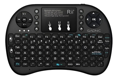 Mini Teclado Inalámbrico Airmouse Android Smart Tv Iluminado Mouse Color Teclado Black