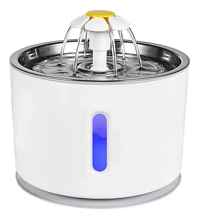 Bebedero Eléctrico Perro Gato Fuente Agua Mascota 2.4 L Color Blanco
