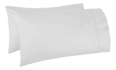 X2 Fundas Para Almohadas De Microfibra 70x50 Color Blanco Liso