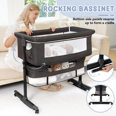 Cuna Para Bebe, Moises 3 En 1 Para Bebe, Moises Con Ruedas,