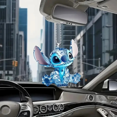 Llavero Stitch Lilo Acrílico Detalle Amistad Detalle Regalo Azul