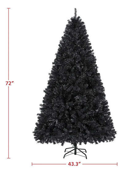 Yaheetech - Arbol De Pino Artificial De Halloween Negro De 6