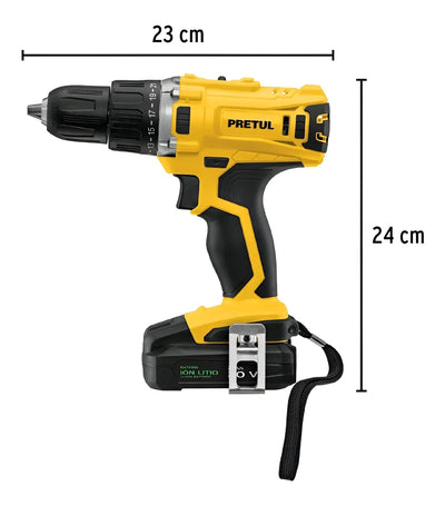 Taladro Inalámbrico 1/2'' 1500 Rpm Pretul 26118 Color Amarillo Frecuencia 60