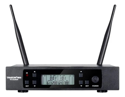 Microfonos Inalambricos Doble Takstar Ts3310 100mt 100ch Uhf Negro