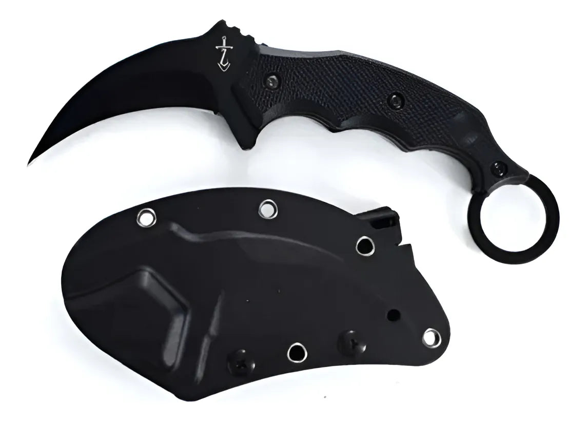 Cuchillo Puñal Garra De Tigre Karambit Airsoft Paintball Negro