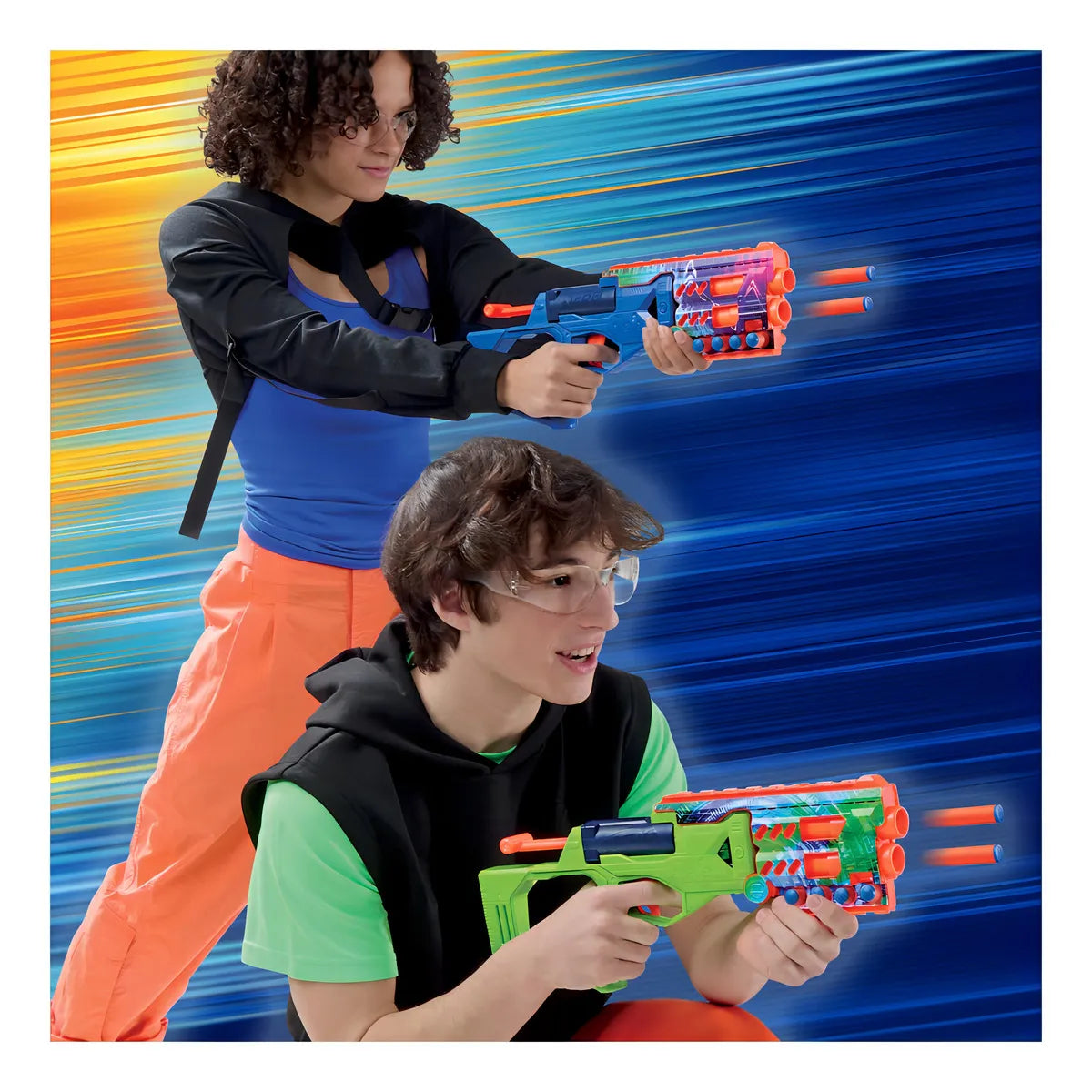 Lanzador Nerf N Series Cobaltfury 24 Dardos Color Multicolor