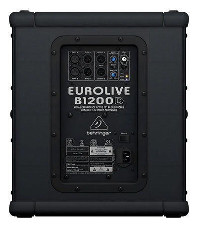 Behringer B1200d-pro Subwoofer Amplificado 12 Pulgadas 500w Color Negro