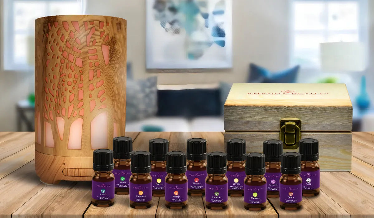 Difusor De Aroma Humidificador 120 Ml +12 Esencias + Caja Color Marrón Claro