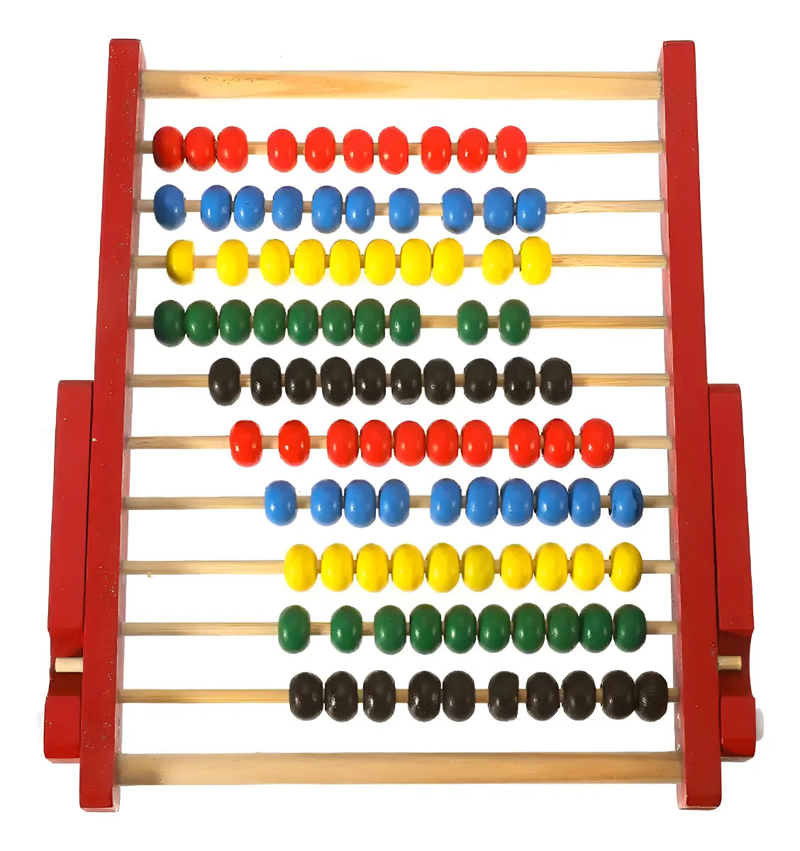 Abaco Didáctico Para Aprender Niños En Madera Aprendizaje Color Rojo