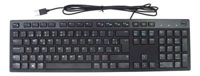 Teclado Dell KB216-BK-LTN QWERTY español color negro