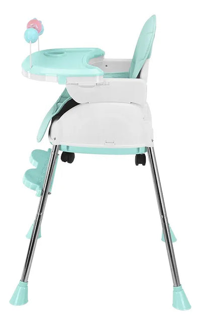Silla De Bebé Para Comer 3 En 1 Color Menta Color Agua Liso