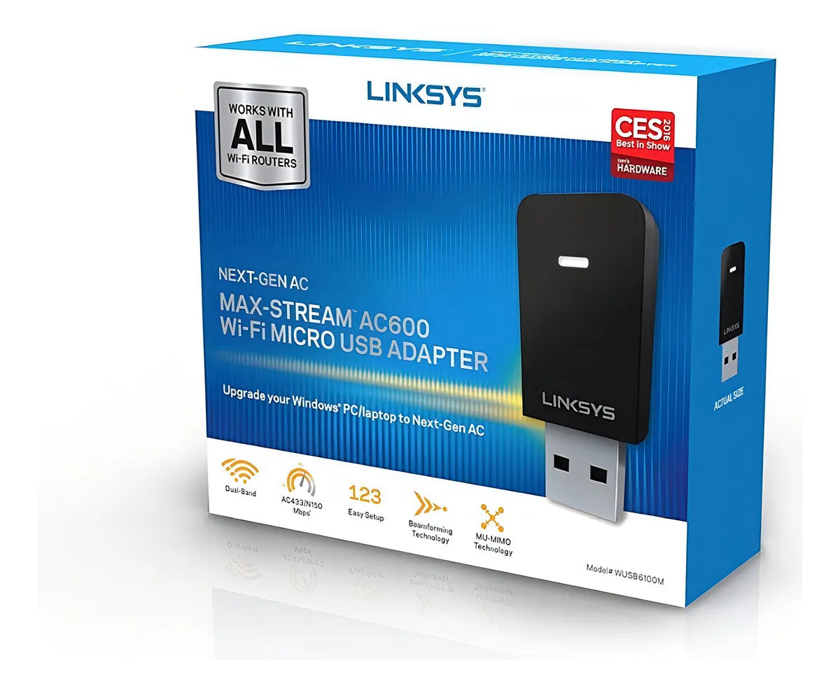 Adaptador Mini Inalámbrico Usb Linksys Dual Band Ac Mu- /vc