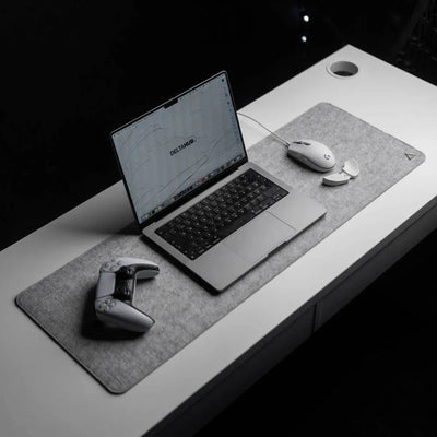Desk Pad, Pad Mouse, Alfombrilla Carpio, Medium (30x90 Cm) Color Gris claro