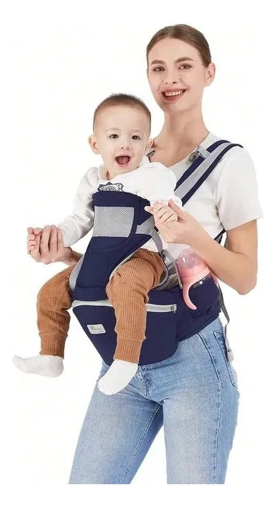 Cargador Silla Ergonomico Multiposiciones Para Bebes Baby On Azul Oscuro