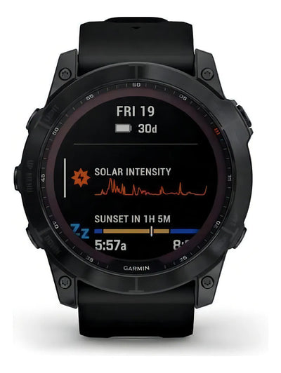 Reloj Gps Garmin Fenix 7x Zafiro Solar Titanio Dlc (51mm) Color - Tamaño Negro - 51mm Color Del Bisel Negro Color De La Caja Negro