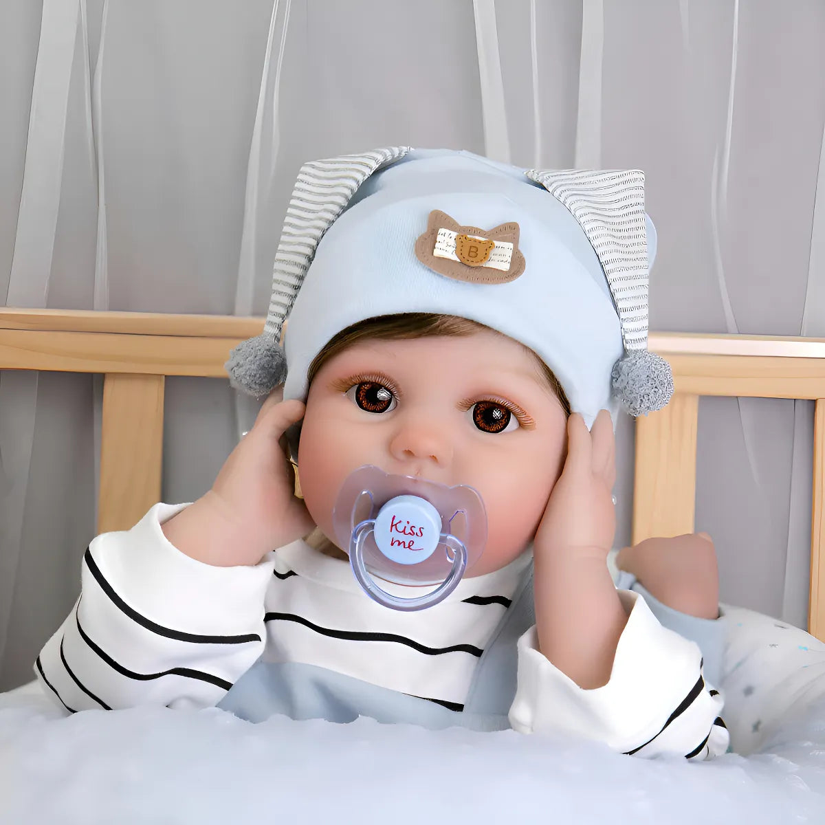 Reborn Bebe Niño Realista 55 Cm Silicona Cuerpo De Algodón