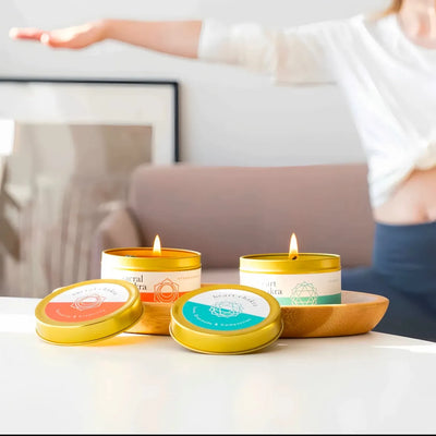 Set Estuche 7 Velas Aromaticas Chakras Con Cristales Curativ 7 Colores 7 Colores 7 Fragancias