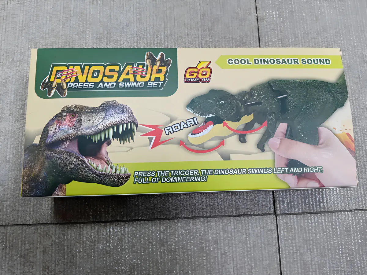 Dinosaurios Zazaza T Rex Con Luces Y Sonido Tiktok Moda Zaza Color Verde