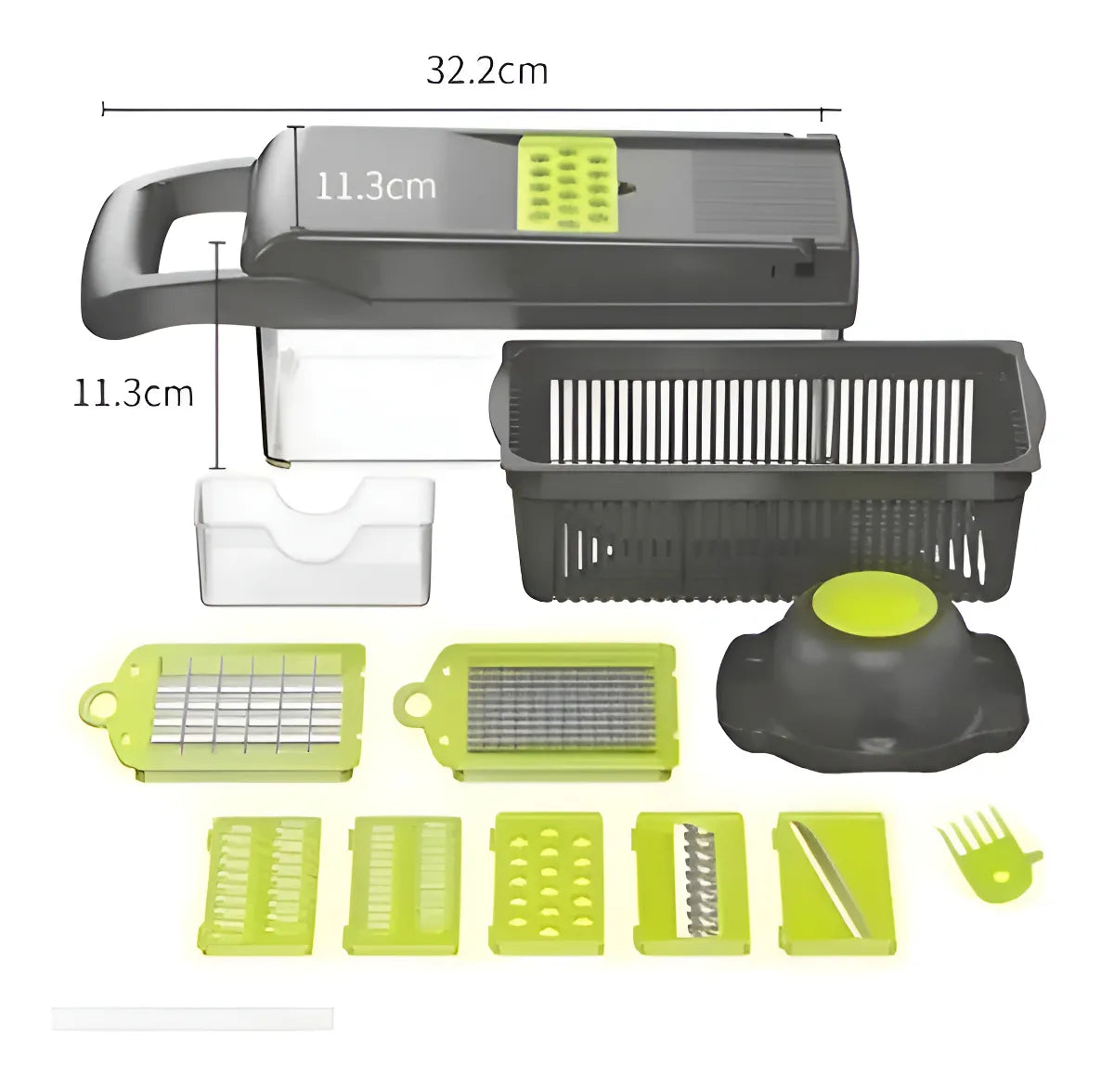 Mandolina Cortador Verduras Multi Picador Vegetales 15 En 1