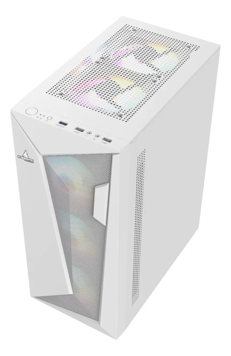 Gabinete Gamer Iceberg Flow D Blanco 4 Ventiladores Argb