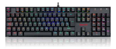Teclado Gamer Redragon Mitra K551 Spanish Red Switch Black Teclado Negro Idioma Español España