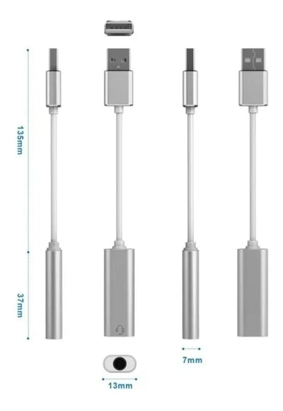 Tarjeta De Sonido De Usb Externa Audio Mic 2 En 1