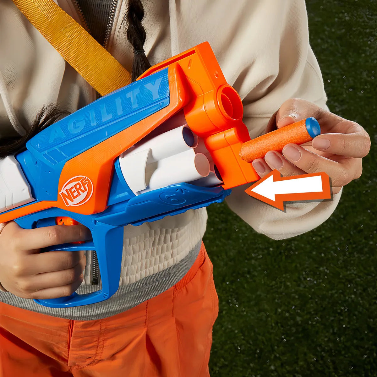 Lanzador Nerf N Series Agility 12 Dardos Color Multicolor
