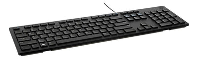 Teclado Dell KB216-BK-LTN QWERTY español latinoamérica color negro