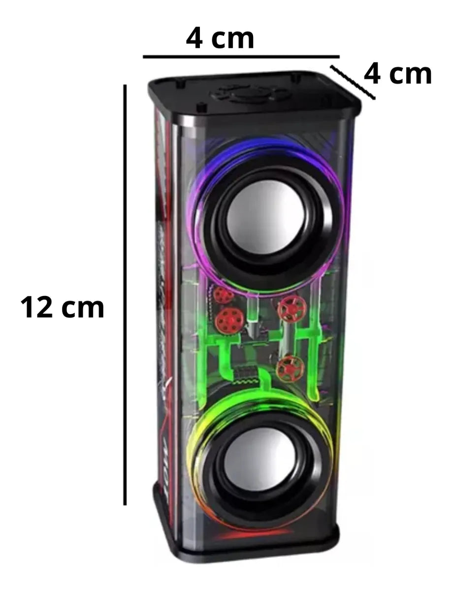 Parlante Potente Bluetooth Lonid Tws Rgb Dual 13.6w Speaker Negro