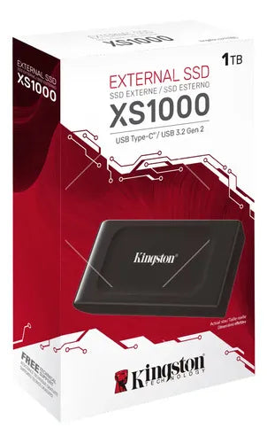 Unidad Estado Solido Kingston Ssd Xs1000 Externo 1tb Usb 3.2 Negro