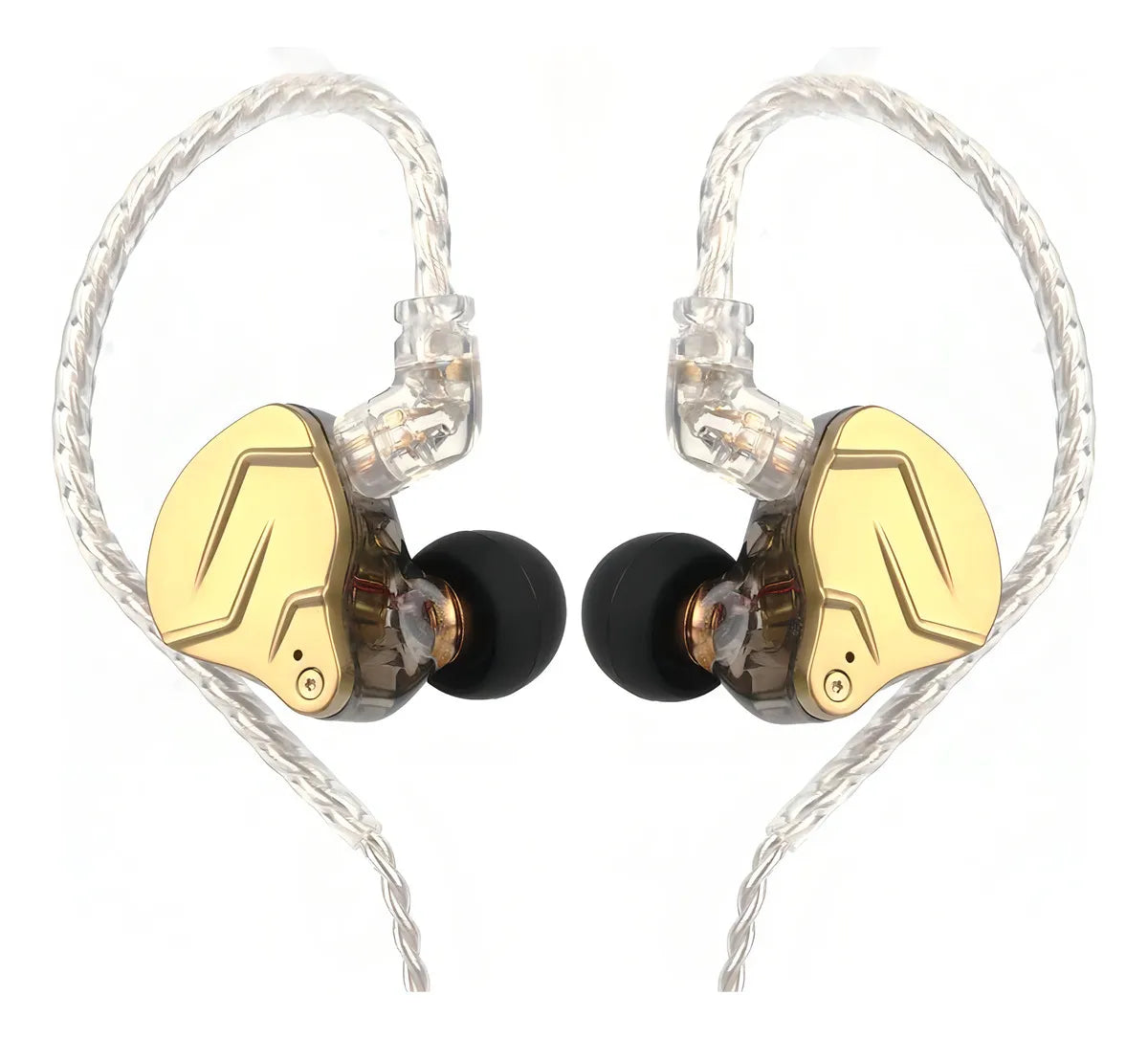 Audífonos In-ear Kz Zsn Prox Híbrido Hifi Monitoreo Color Dorado Con Mic