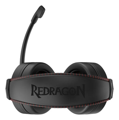 Auriculares Cronus Gamer con iluminación RGB y micrófono Redragon, color negro