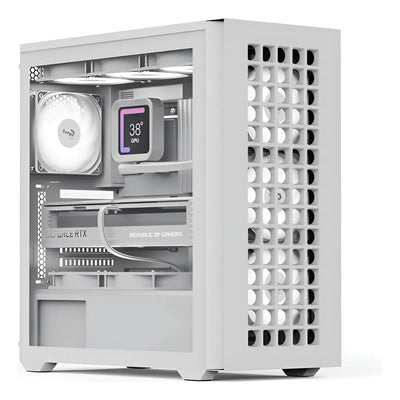 Gabinete Caja Chasis Gamer Aerocool D502a Blanco 4 Ven Argb
