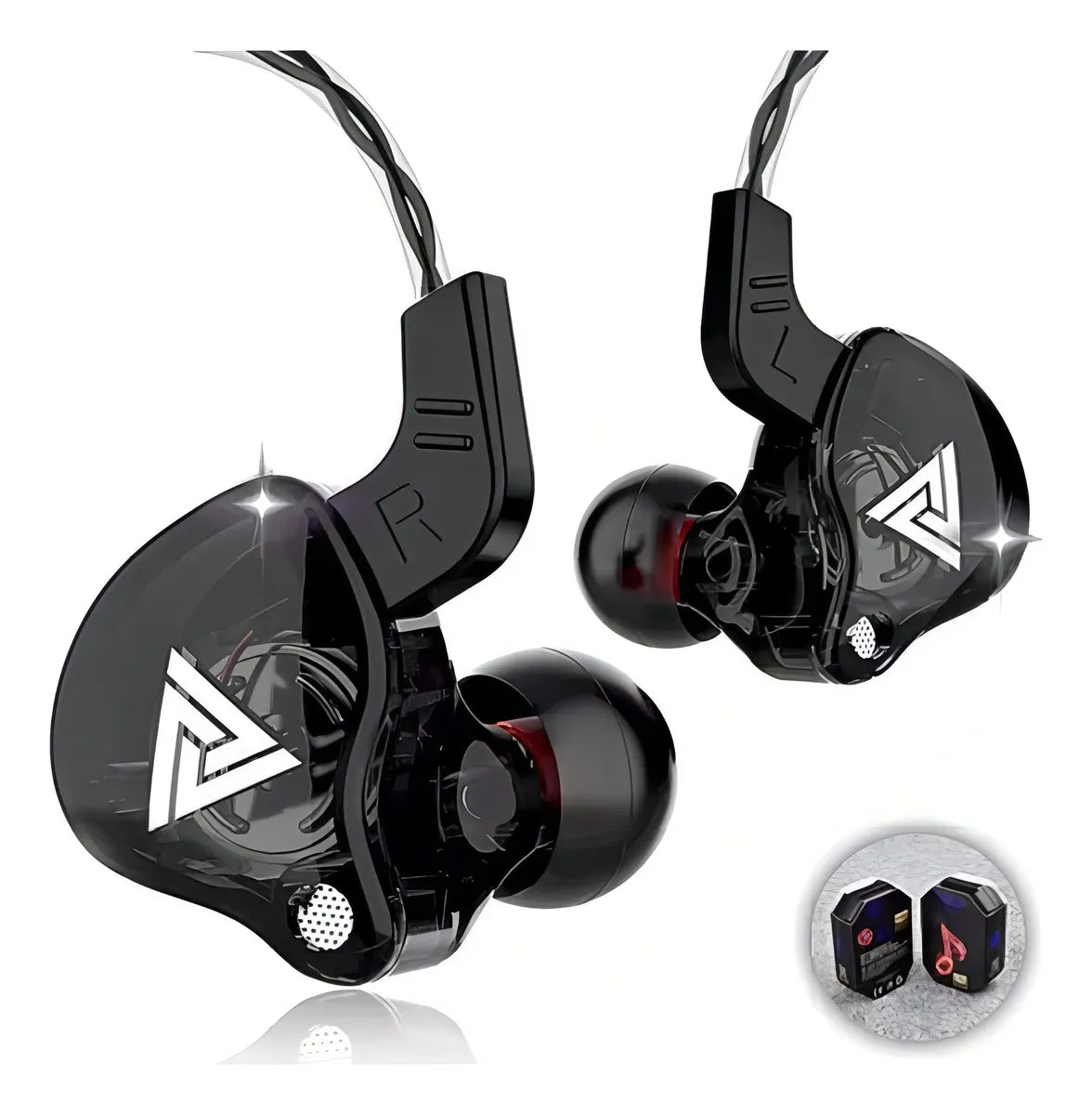 Fone de ouvido in-ear sem fio QKZ Audio AK6 AK6 negro