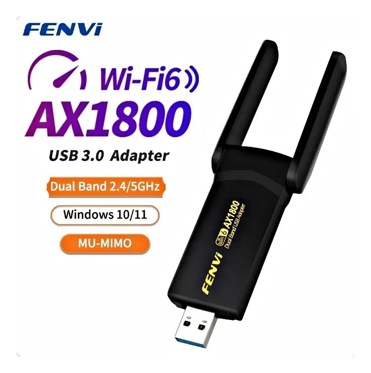 Tarjeta Wifi 6 Rompe Muros Usb 3.0 Fenvi Ax1800