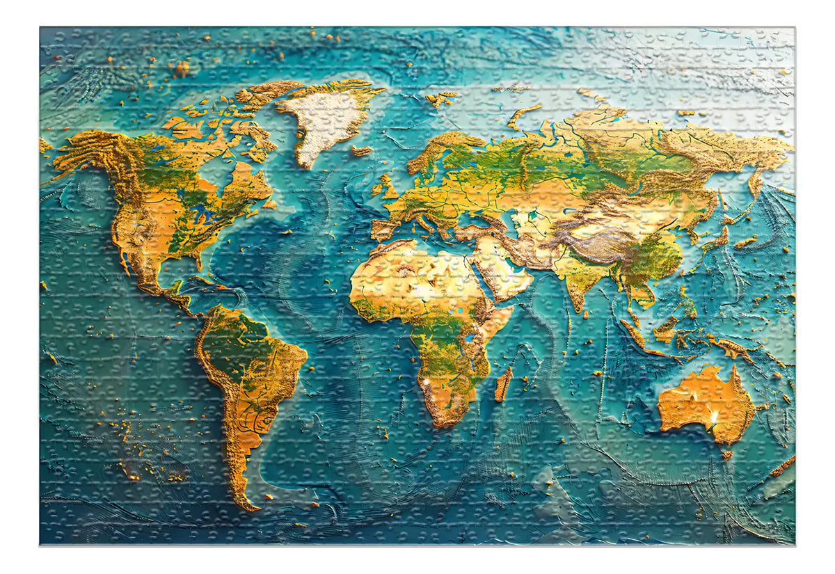 Rompecabezas 1000 Piezas Mapa Del Mundo (ing204)