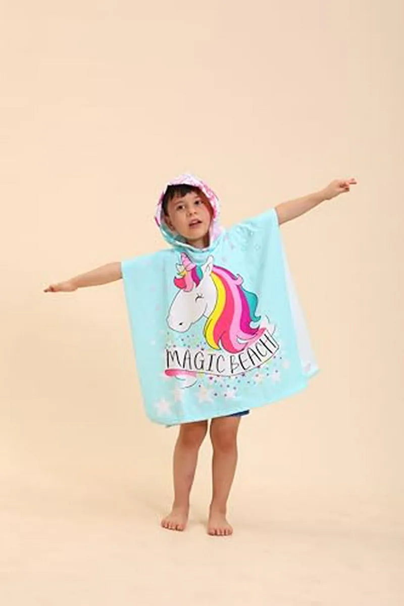 Toallas Con Capucha De Unicornio Para Niños 2-10 Años